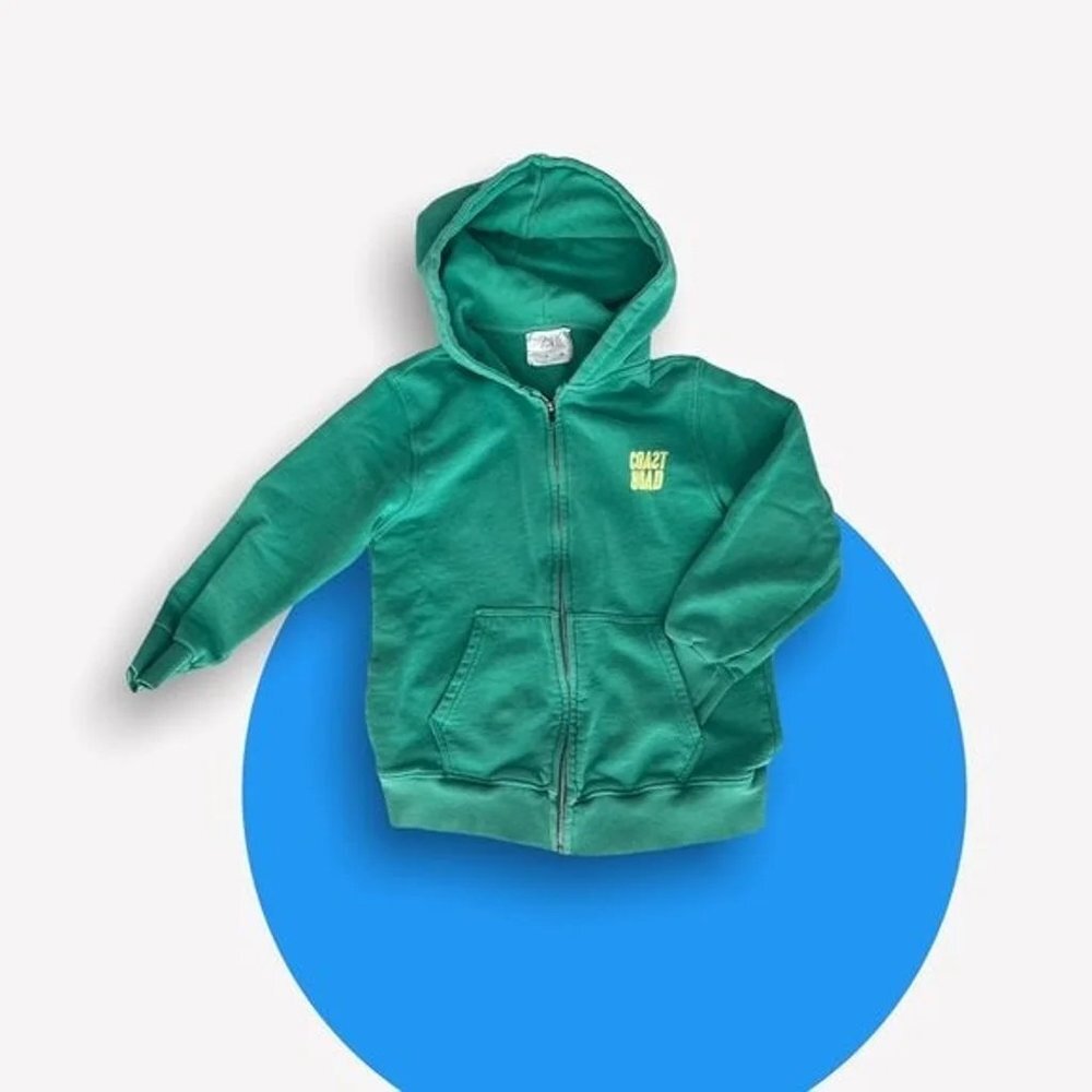 ZARA Boys Terry  Coast Road Printed Hoodie NWT, Size 7